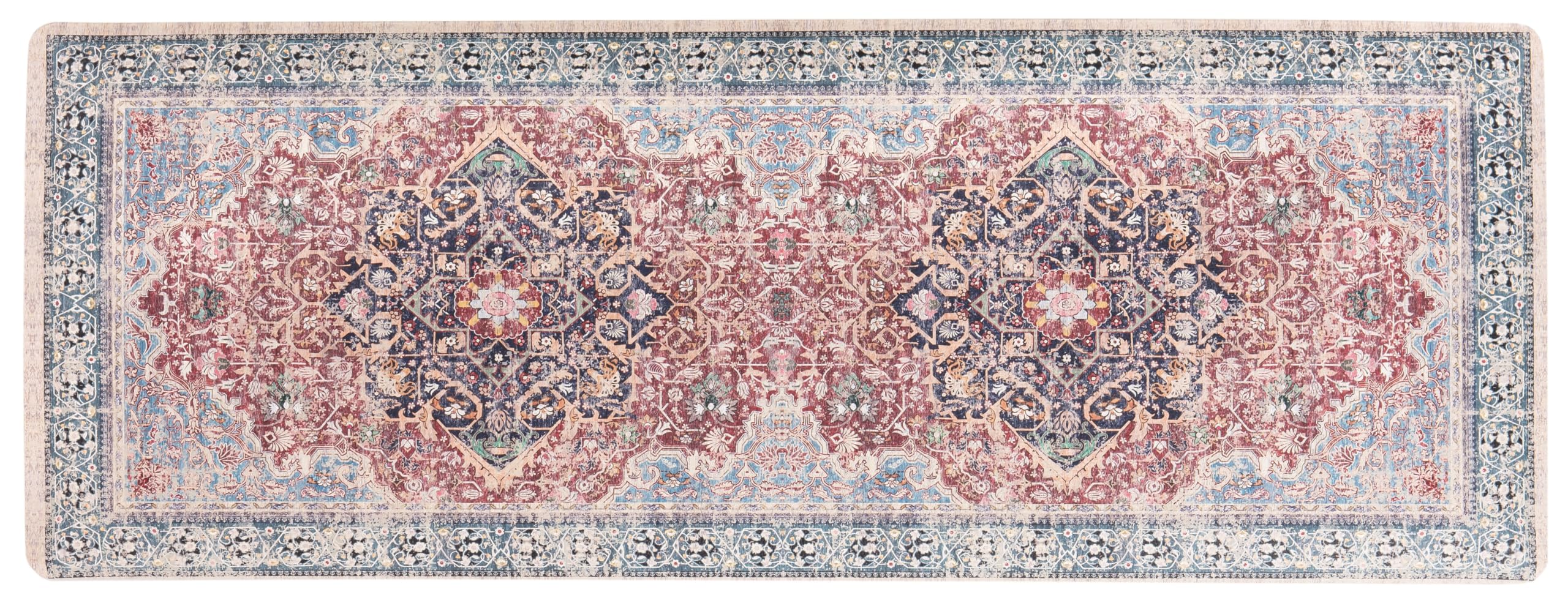 Rugshop Kitchen Mat Transitional Medallion Anti Fatigue Cushioned Standing Mat 18