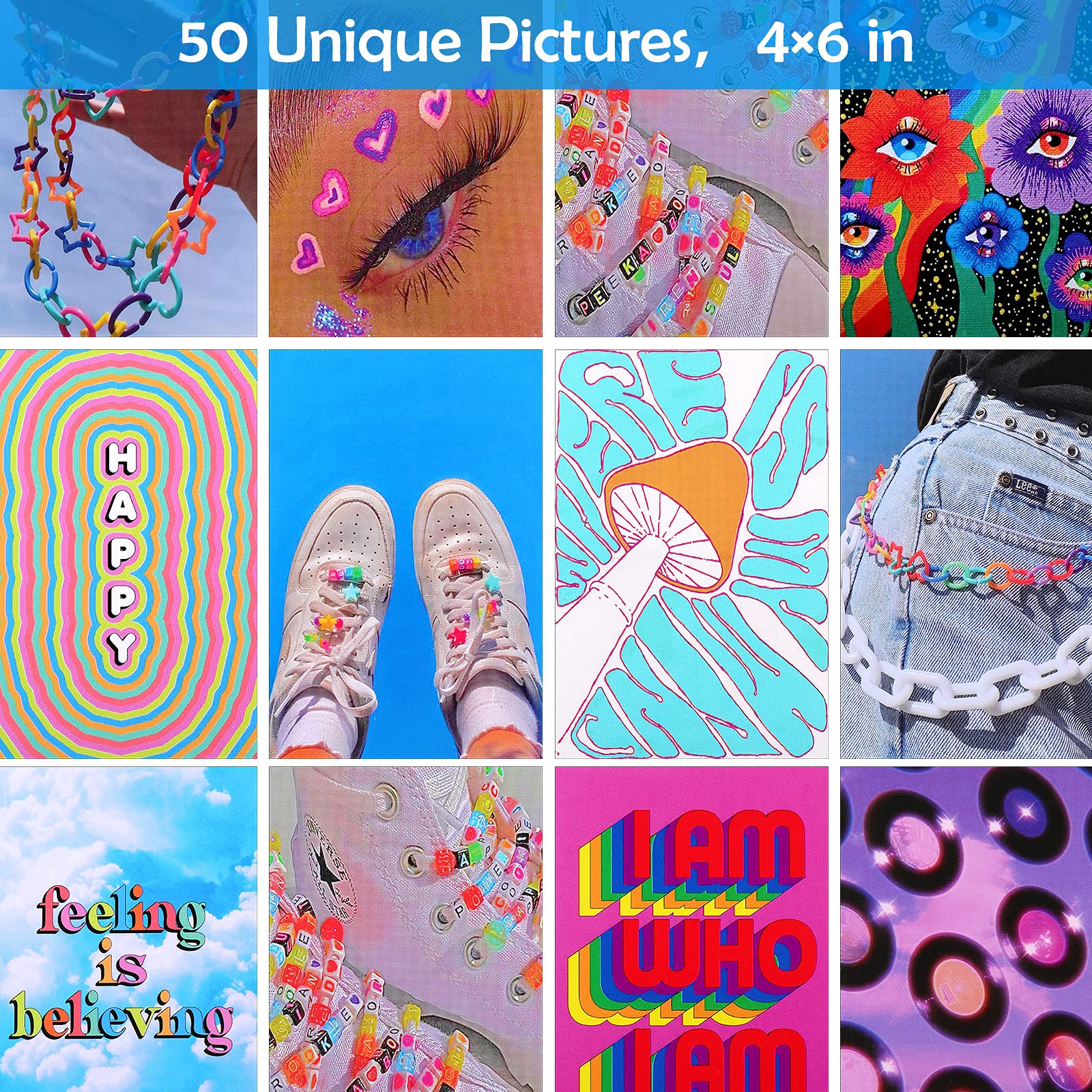 50 Pieces Indie Wall Collage Kit Aesthetic Pictures Indie Room Decors