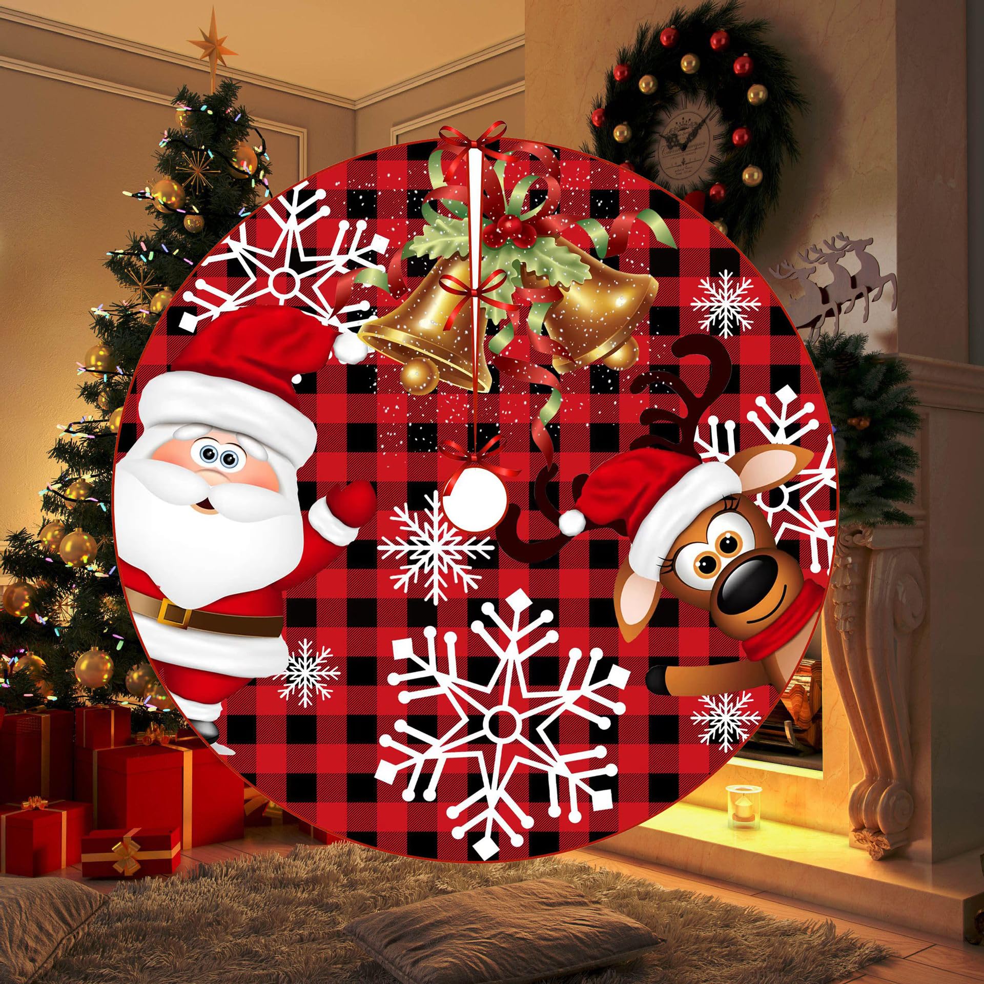 Decorazioni Natalizie A Fiocco - 12 Pezzi In Lino E Flanella, Per Albero Di Natale, Pacchetti Regalo E Finestre