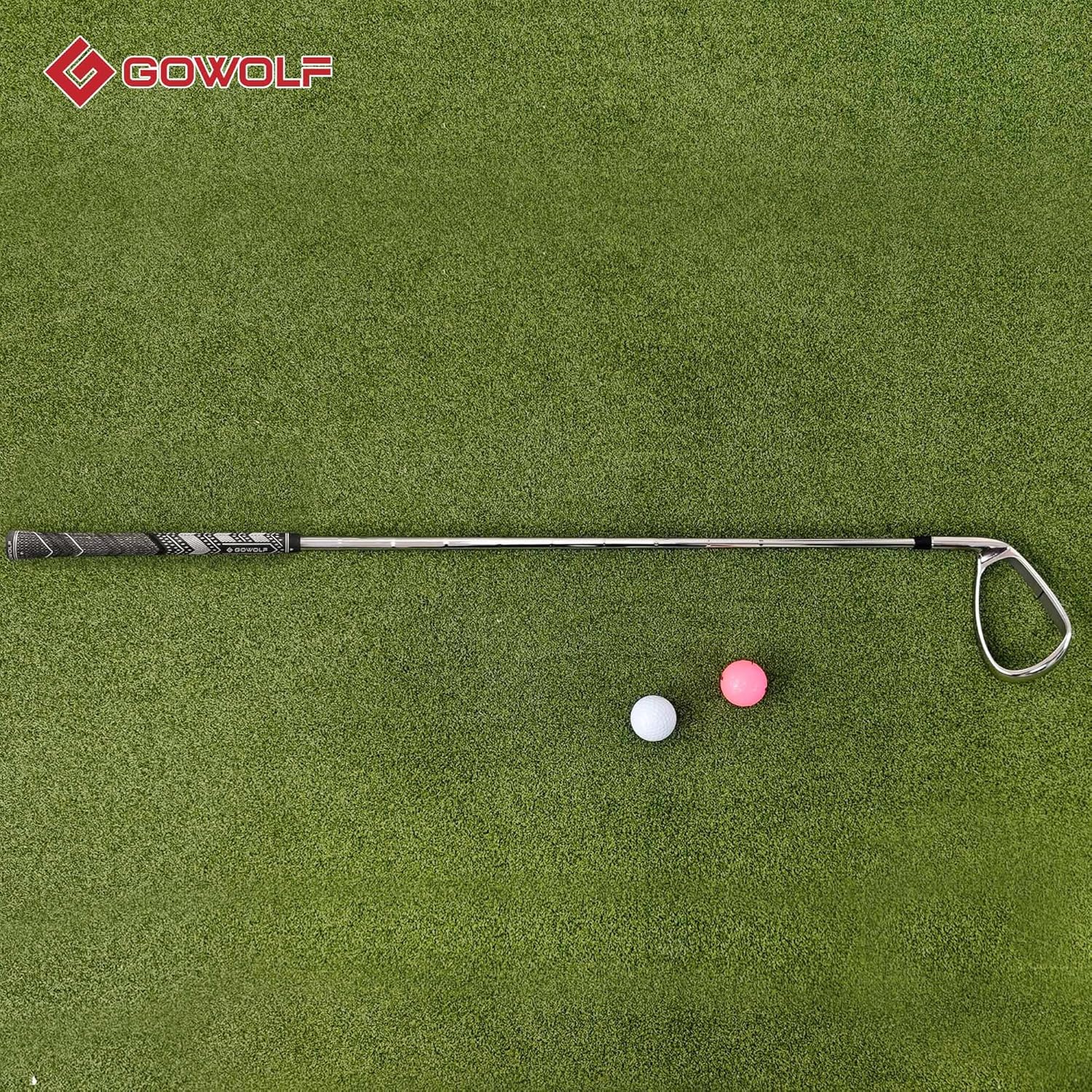 Gowolf Hollow Strike Golf Swing Trainer - Training Golf Club with Instant Feedback, Corrects Swing Path for Right Handed Golfers, Beginner to Advanced Practice Aid for Golfers