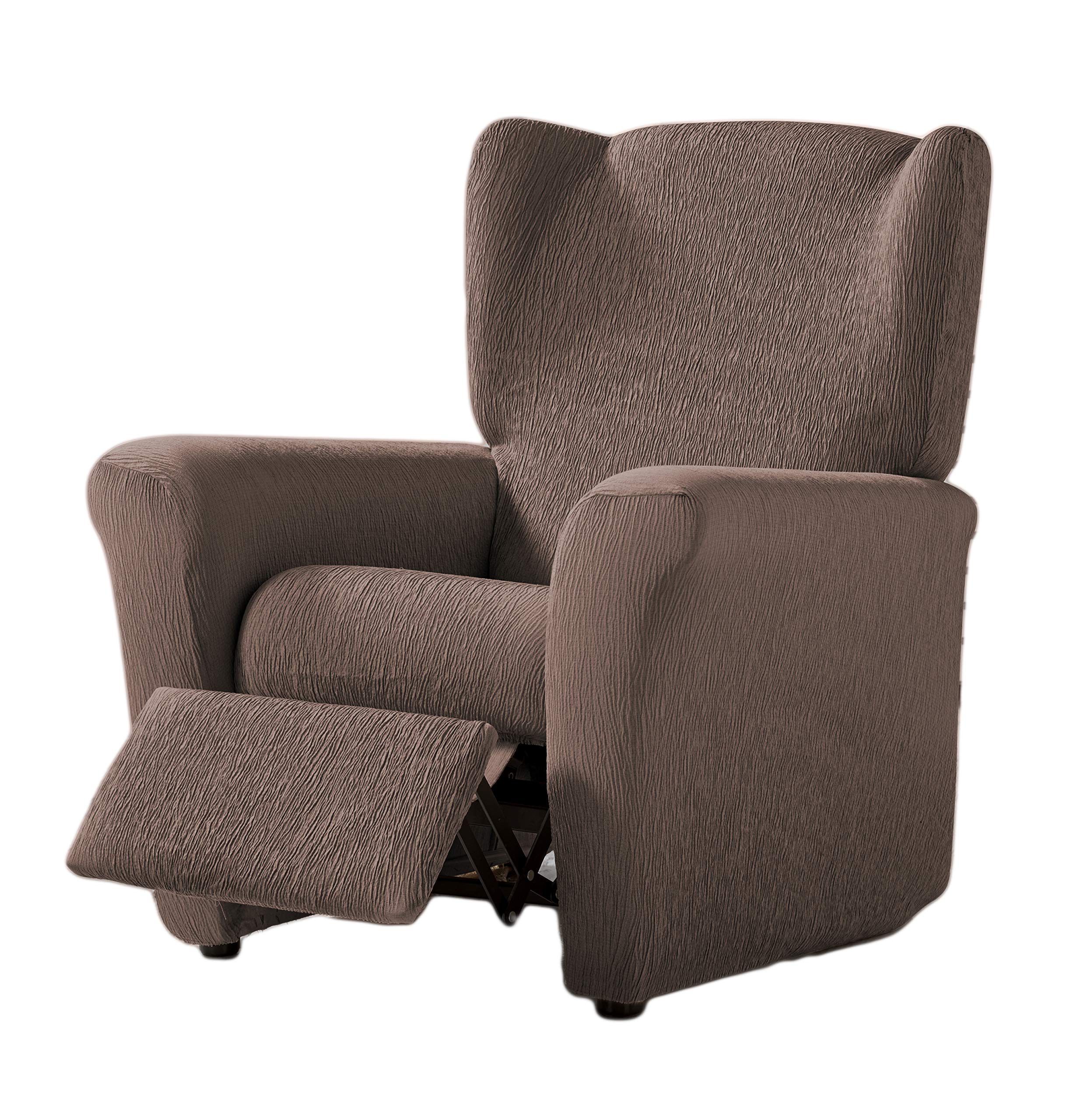 Estoralis | BETA | Copripoltronacon relax moderno | Tessuto elastico Terracotta | Per poltrona Relax dimensione del tessuto da 70 a 90 cm. | Protettor | Adattabile a tutti i tipi divani