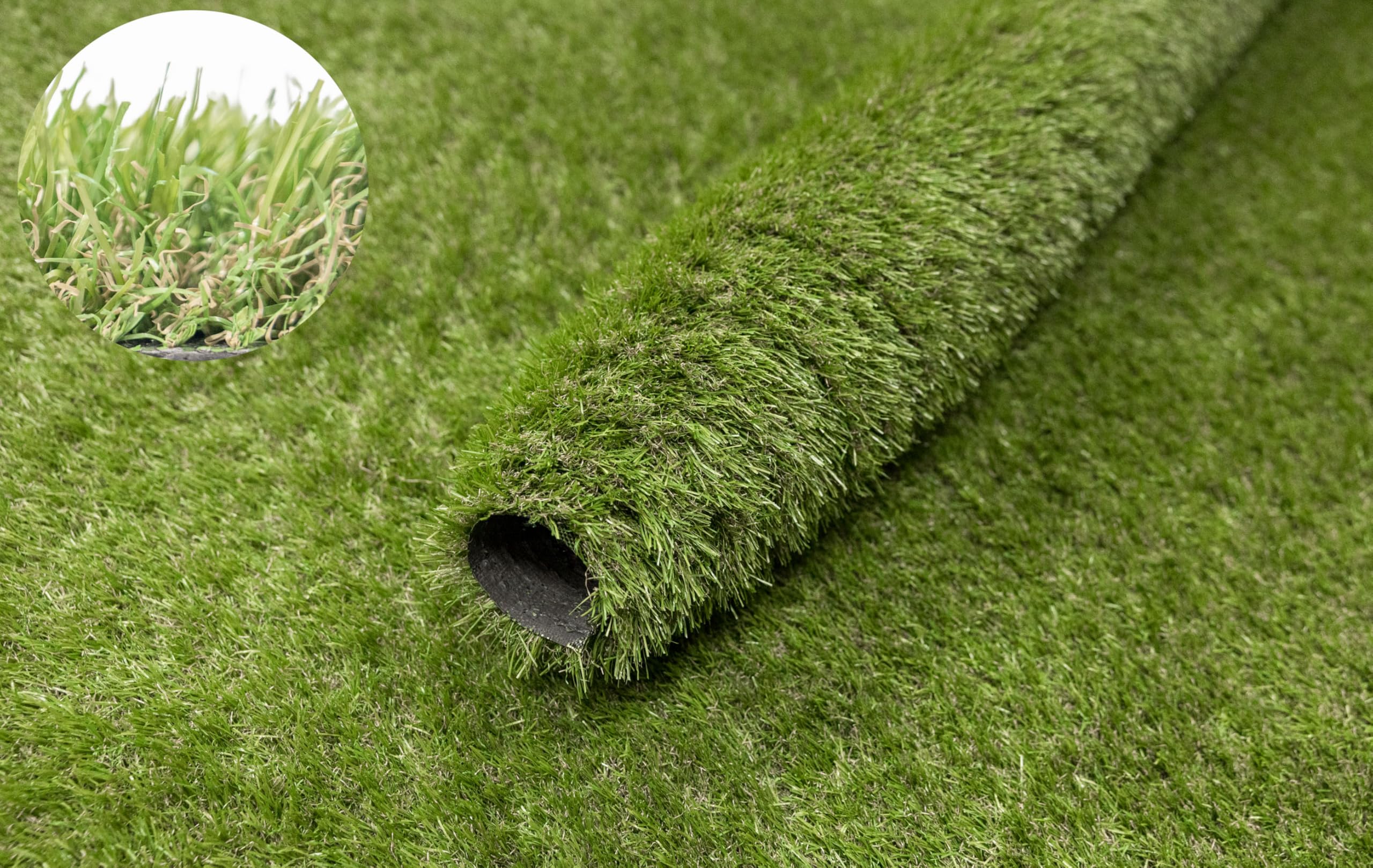 Kunstrasen Bella 30mm 250x500 cm Grün – Outdoor Rasenteppich nach Maß, wasserdurchlässig, weich, für Balkon, Terrasse, Garten & Poolbereich, Meterware, weich Artificial Grass