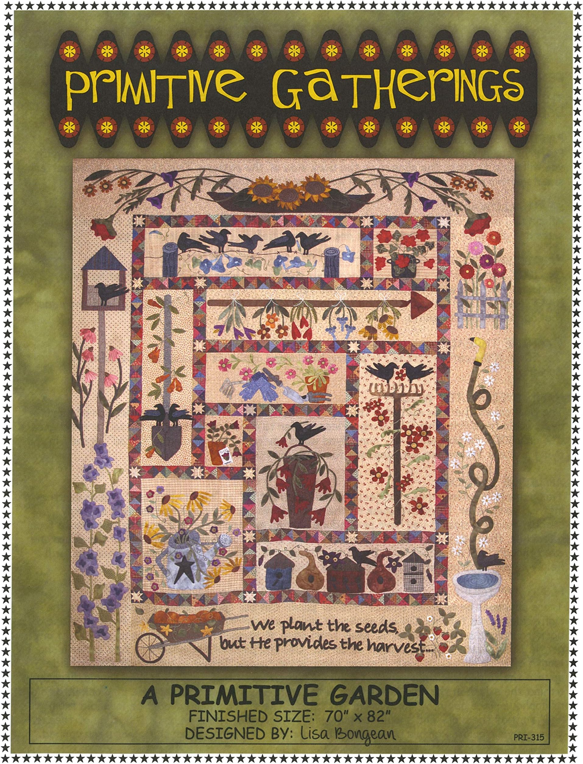 A Primitive Garden Complete Pattern Set by Lisa Bongean