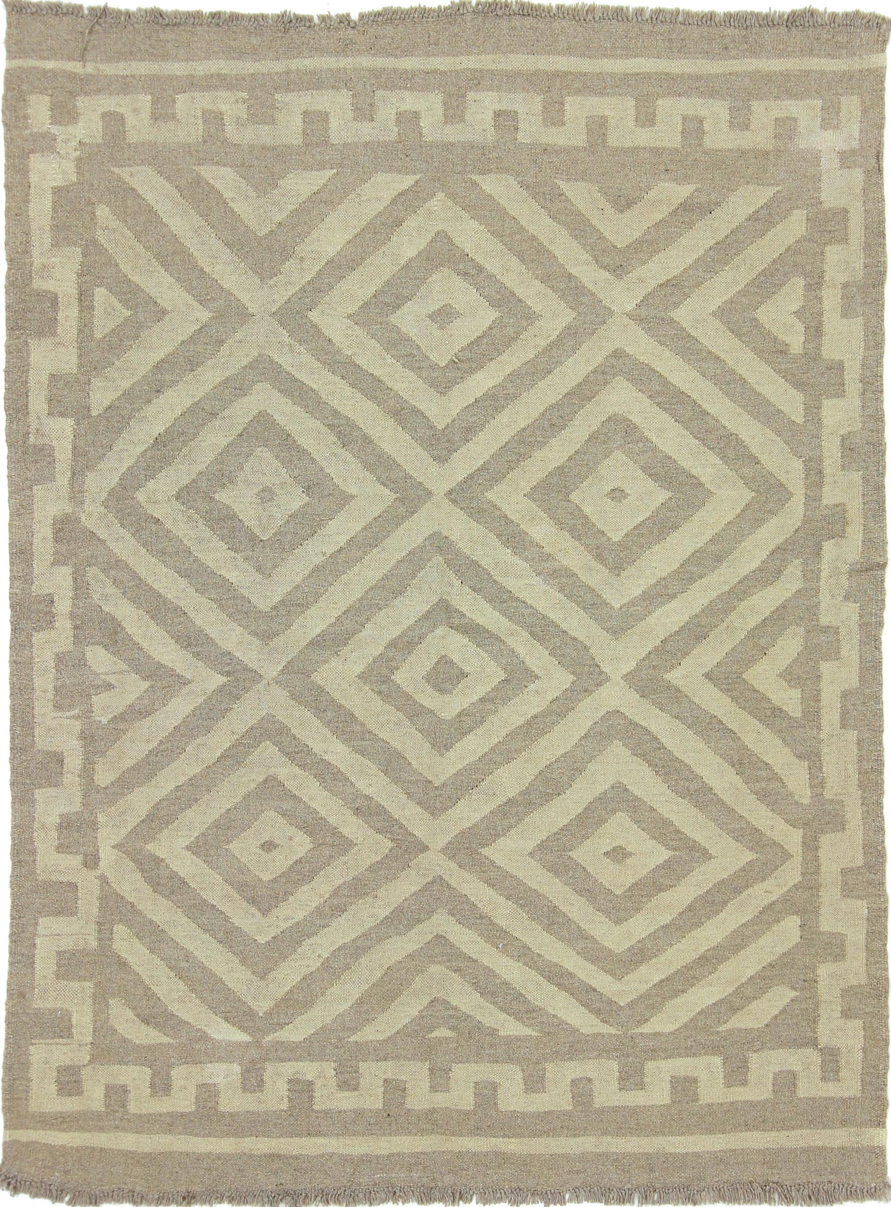 Tapis d'Orient Kilim Afghan tissé à la main en laine d'exception 138x184 cm