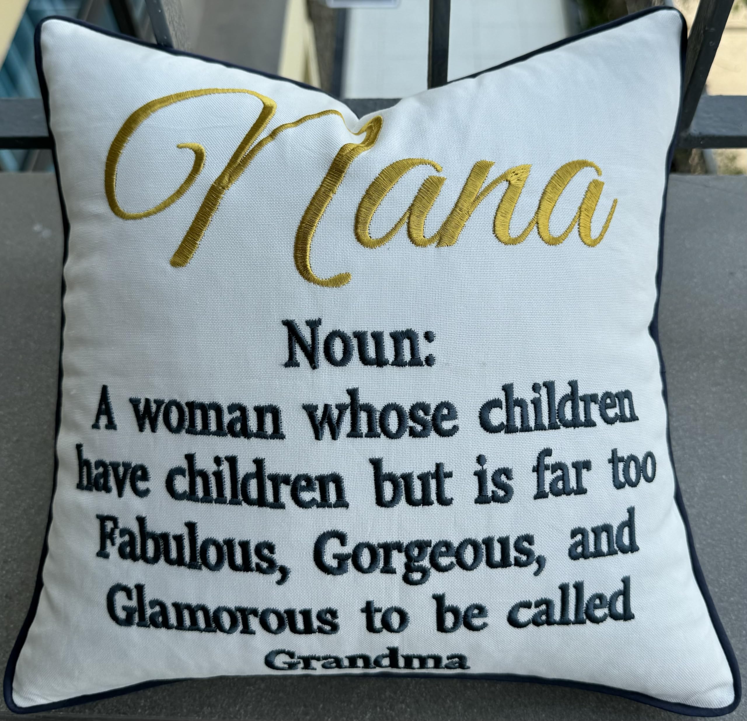 YugTexPillowcases Nana and papa, Nana and papa Pillow, Grandparent Pillow, Grandparent, Housewarming Gift, Gift for Parents, Grandma Gift(Nana(Ivory), 14"x14")