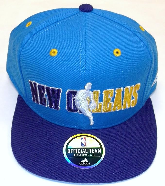Orleans Hornets Flat Bill Snapback Hat 