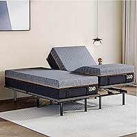 Vista 13 de Base de cama ajustable Queen con control remoto inalámbrico + colchón de espuma viscoelástica de gel Queen de 12 pulgadas cama en una caja