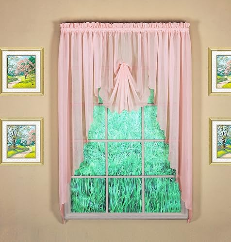 Vista 721 de Today's Curtain - Cortina Emelia de gasa original, panel de 84 pulgadas, negro, 60 pulgadas de ancho x 84 pulgadas de largo