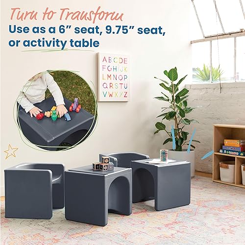 Miniatura 125 de ECR4Kids Tri-Me 3 en 1 silla cubo, muebles para niños, color morado claro Púrpura claro,Agua,Negro -,Verde Fern,marino,Azul,Azul Cian,Verde,Verde