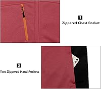 Vista 4 de Mapamyumco Chaqueta Softshell con forro polar para hombre, con cremallera completa, abrigo térmico de invierno, ligero y repelente al agua