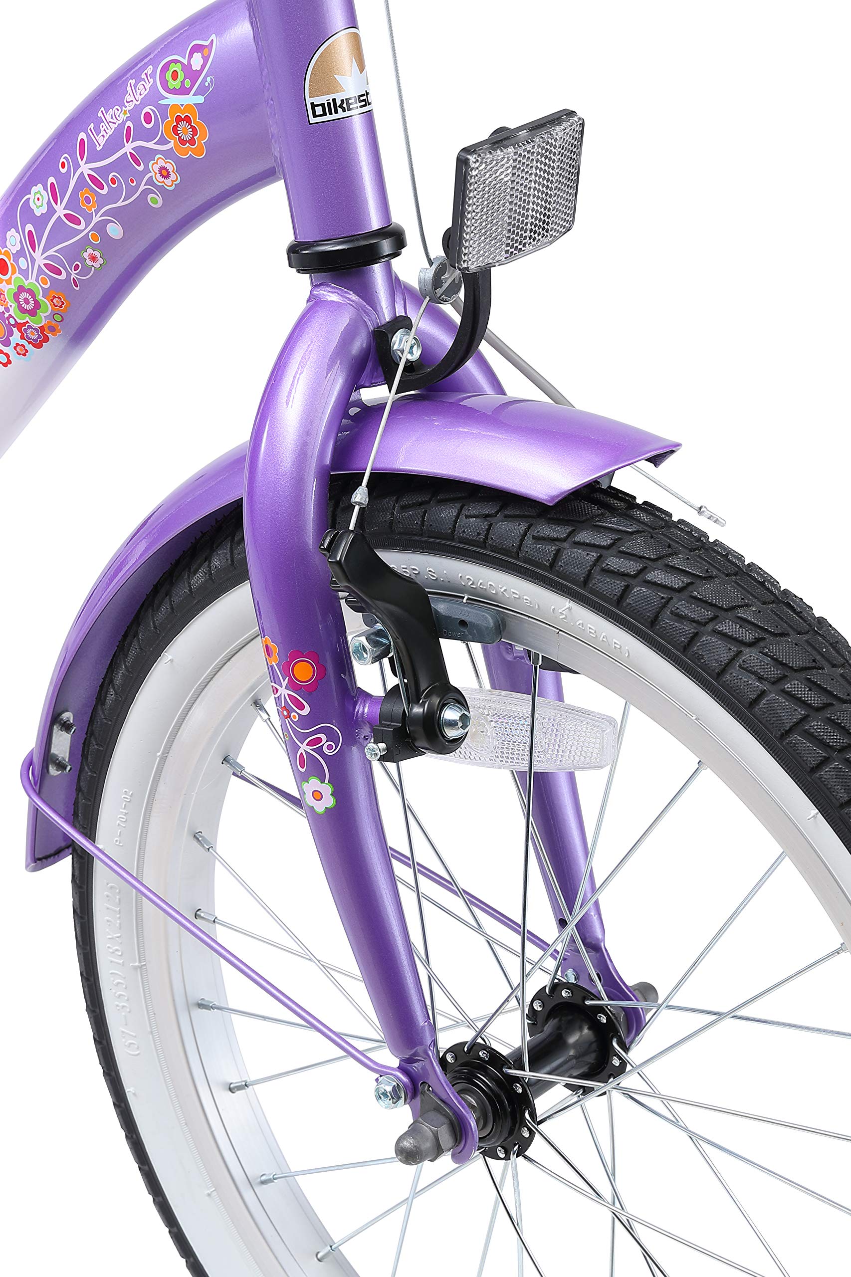 BIKESTAR Bicicletta Bambini 5-7 Anni | Bici Bambino Bambina 18 Pollici Freno a Pattino e Freno a retropedale | 18“ Classico Edition