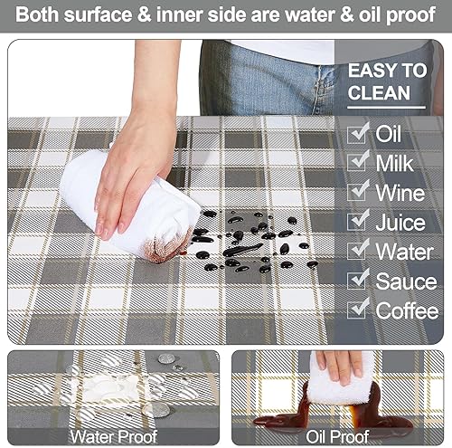 Miniatura 54 de Play Tailor - Mantel para mesa de pícnic con cubiertas para bancas, impermeable y a prueba de viento con bolsa de cordón, ajustable a mesas y bancas