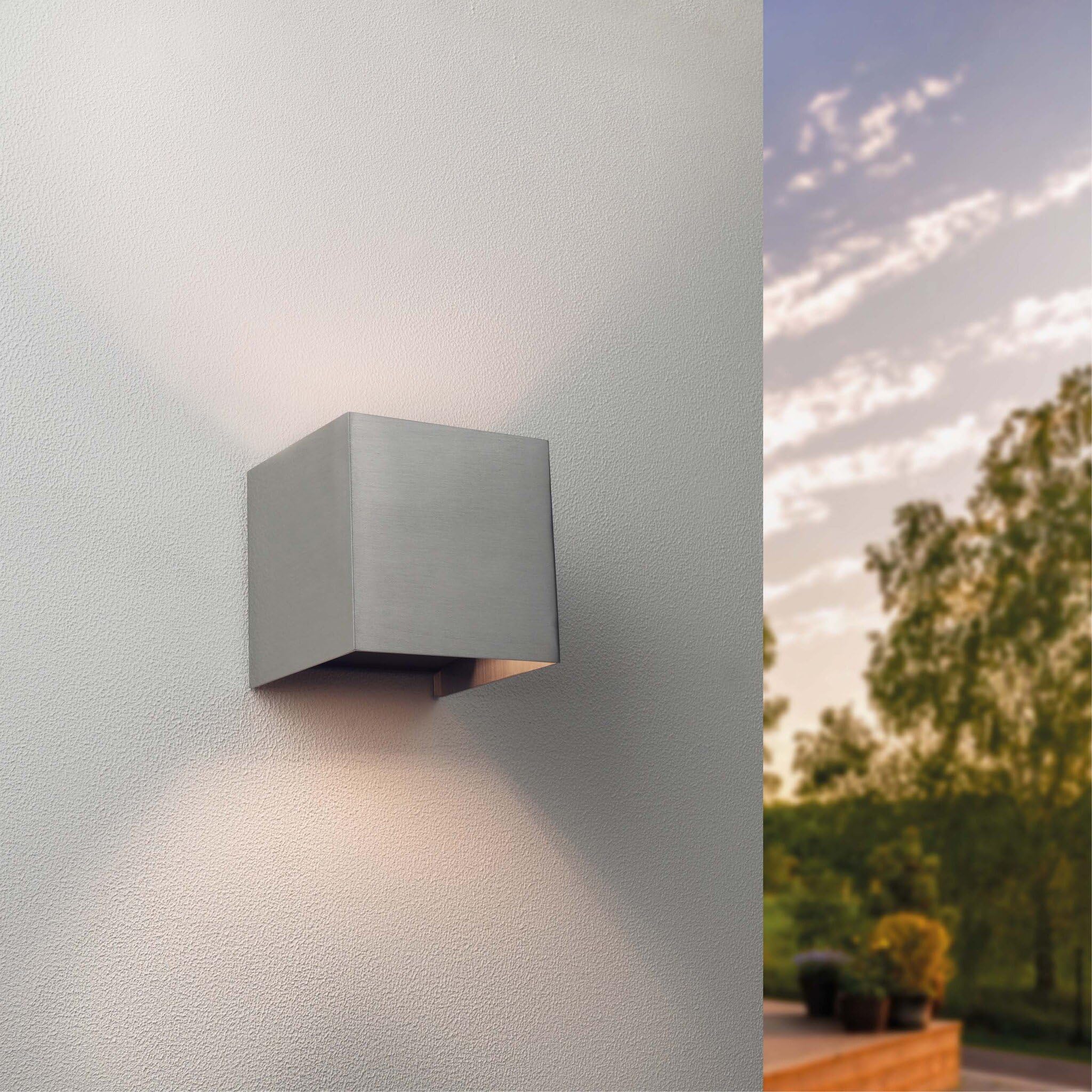 Ledvion Grey - Led Wall Light Dimmable, 3.5W, 2700K, Ip54, & Square, Up&Down Light, G9 Fitting, Stainless Steel, Indoor/Outdoor