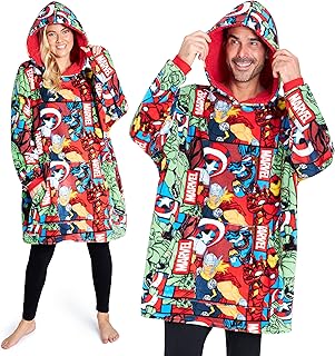 Marvel Gifts for Adults & Teens,Soft & Comfortable Blanket Hoodie for Men and Women,Trendy Wearable Blanket for Avengers Fans