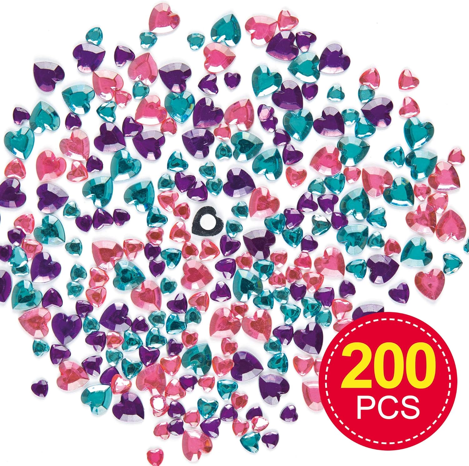 Amazon Co Jp シール付きハート アクリルラインストーン 0個入り ビューティー