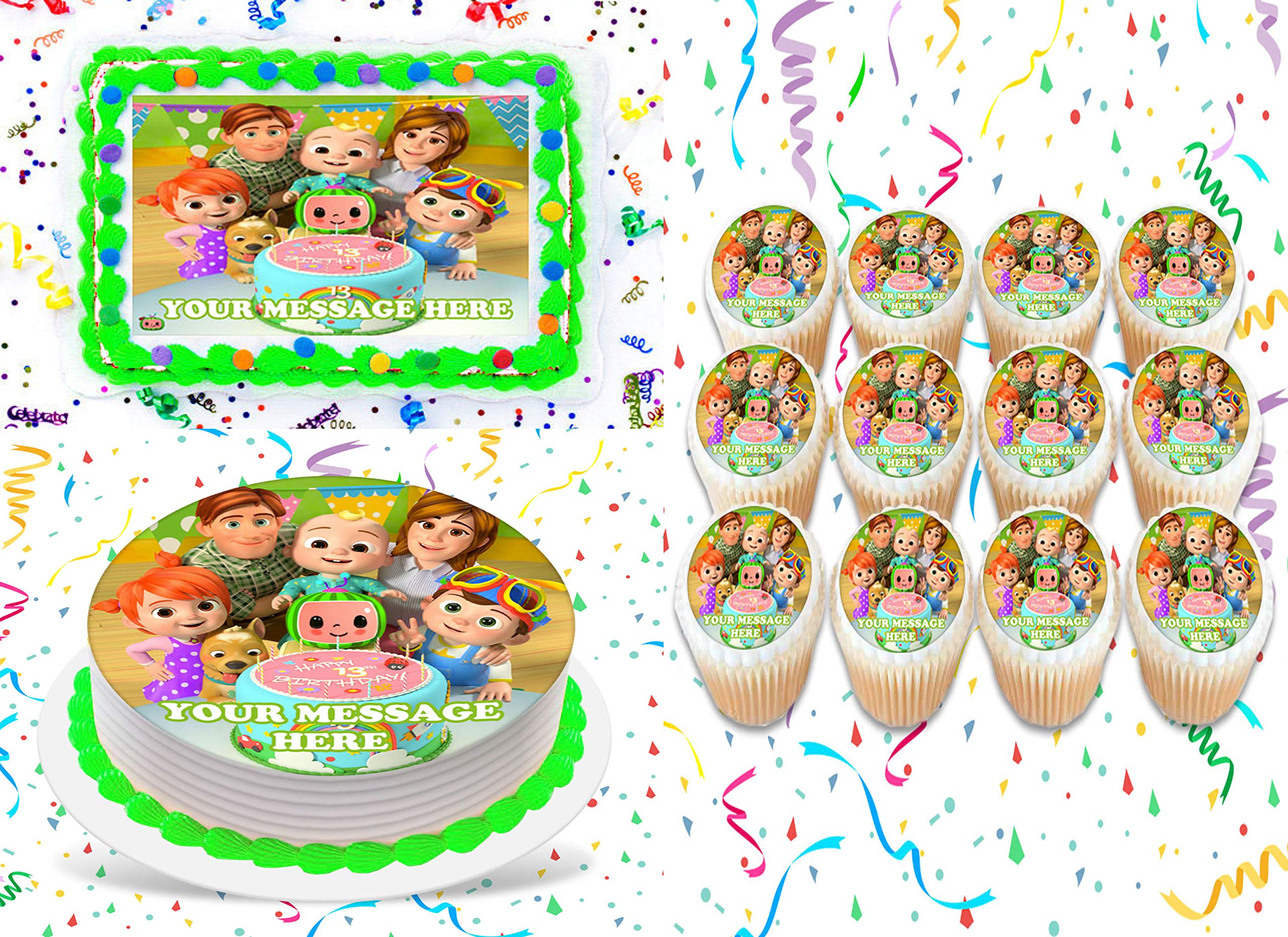 Buy Cake Topper Edible Image Personalized Cupcakes Frosting