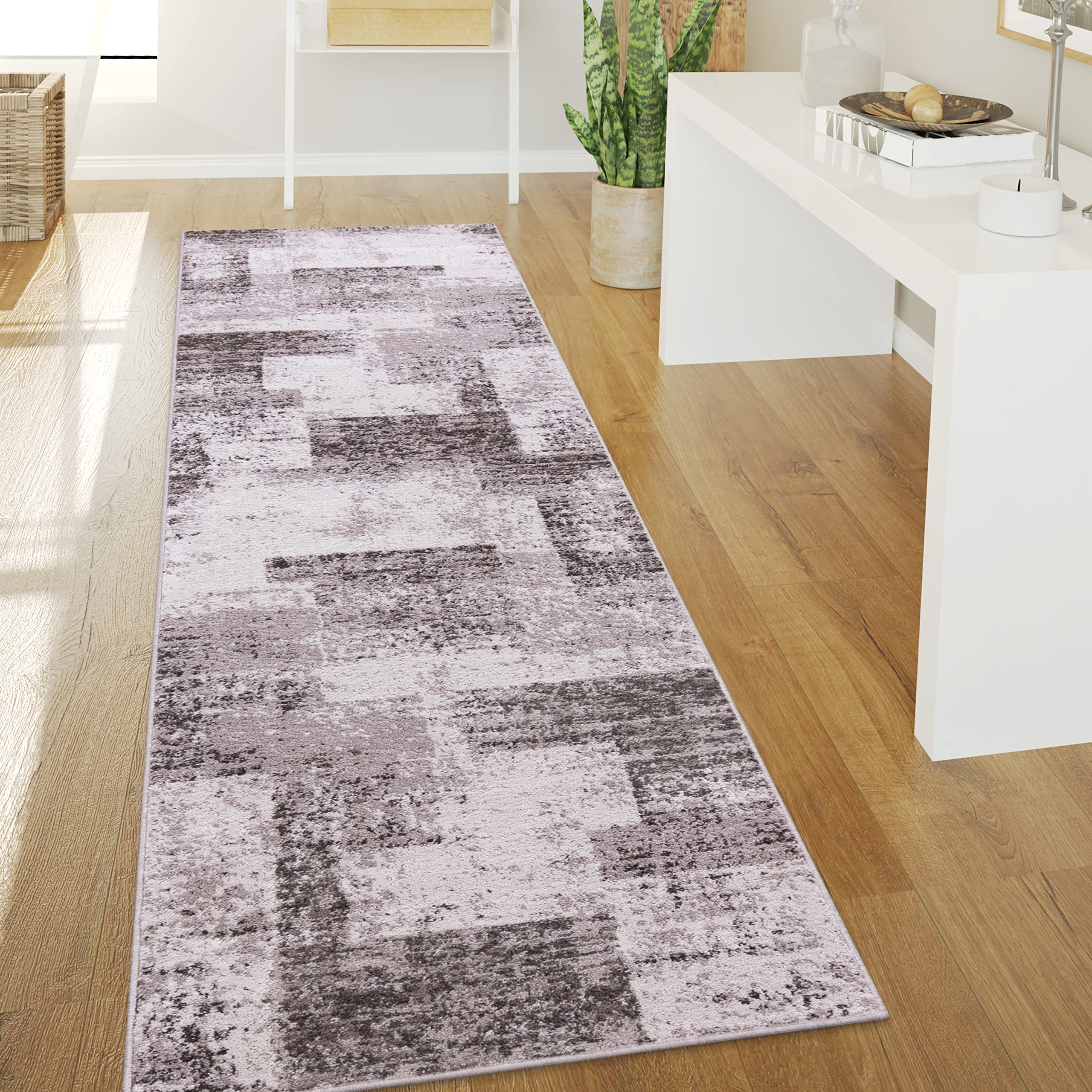 Paco Home Teppich Wohnzimmer Kurzflor Vintage Stil Abstrakt Modernes Geometrisches Rautenmuster Design, Grösse:60x100 cm, Farbe:Beige 2