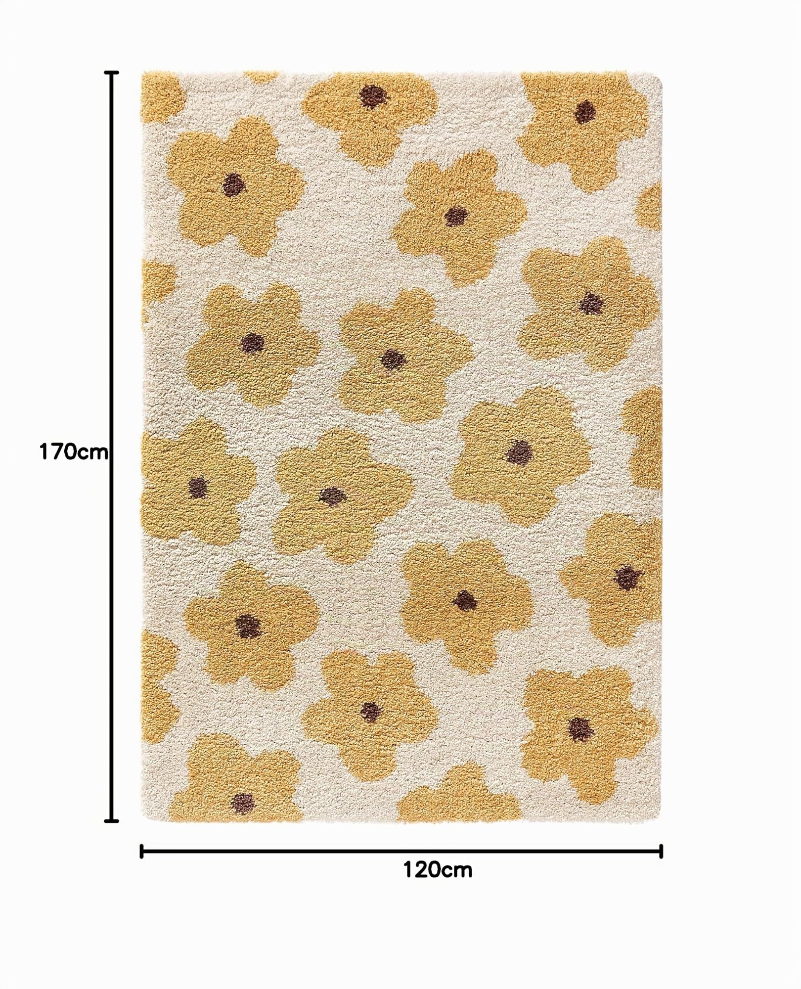 benuta Lytte Kinderteppich Gobi - Gelb 120x170 cm - Kunstfaser - Rechteckig & im Style: Kindermotive, Scandi Living - Pflegeleicht für Kinderzimmer, Wohnzimmer, Schlafzimmer