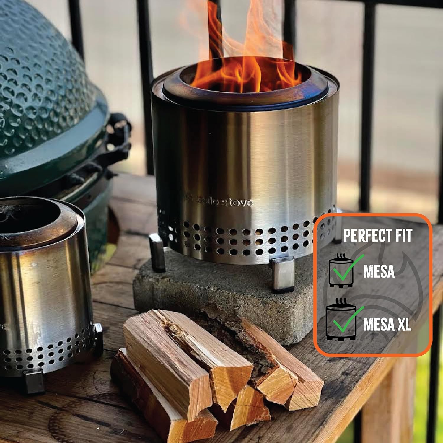 The Tiny Timbers USDA Grade Kiln Dried Hardwood for Table Top Fire Pit and Pizza Oven | Compatible with Solo Stove Mesa & Mesa XL | 5" Splits | USA Sourced | 15 lb. | 1000+ cu. in. | Eastern Oak