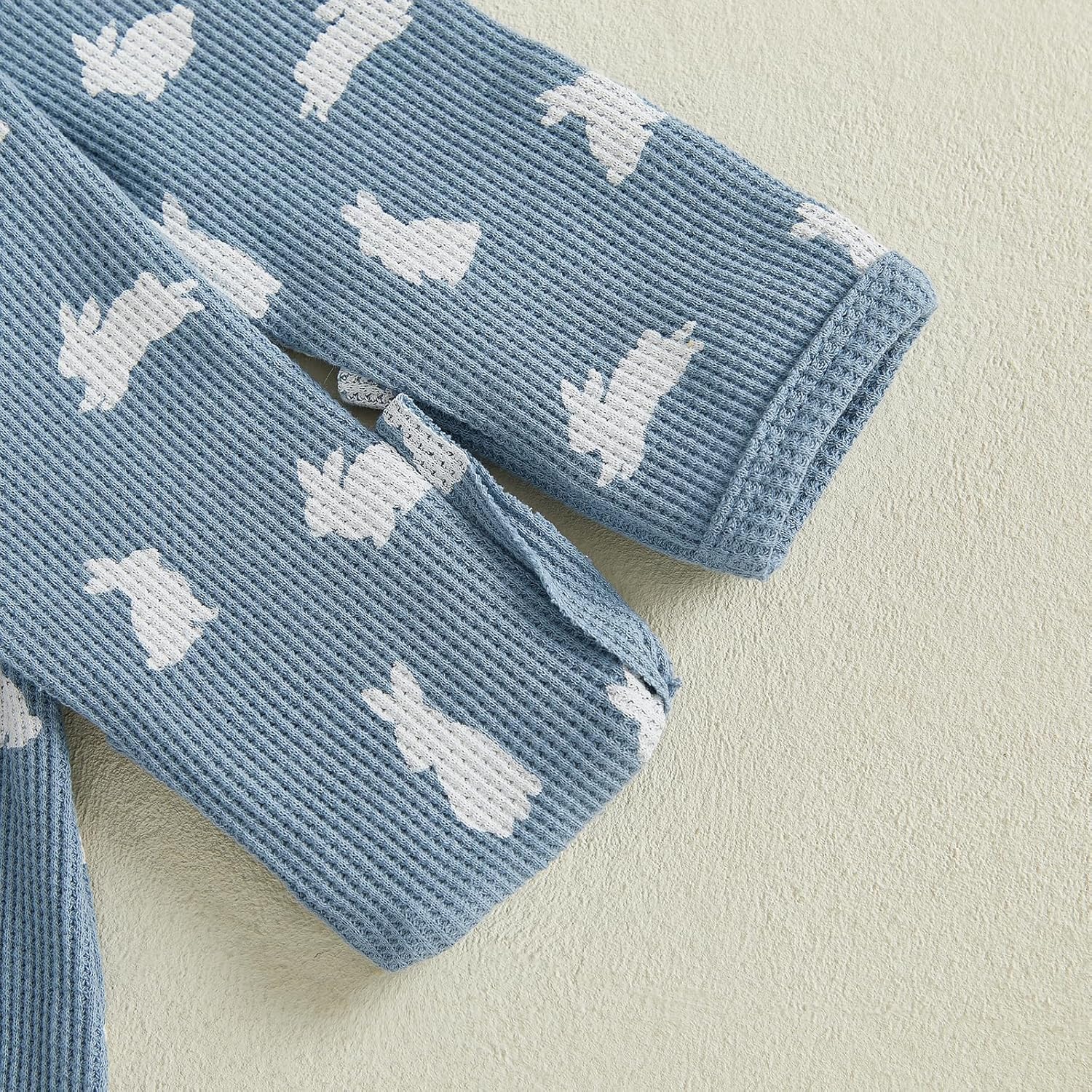 YINGISFITM My First Easter Baby Girl Boy Outfit Footie Romper Waffle Knit Zipper Onesie Jumpsuit Newborn Easter Clothes - Image 5