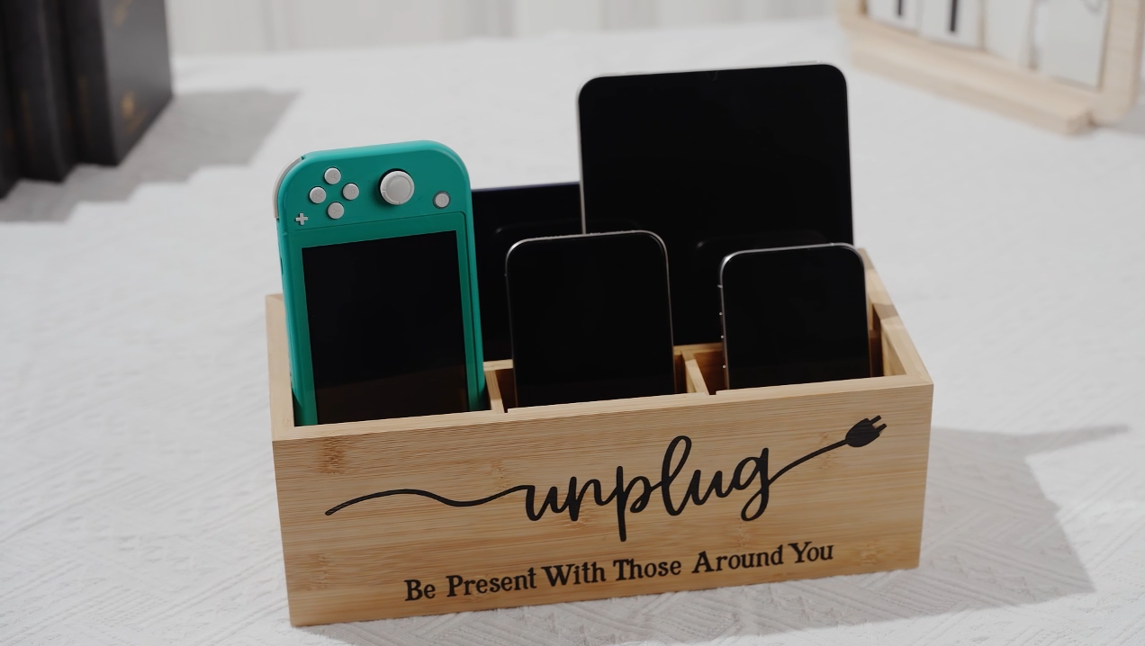 Amazon.com: Bamboo Wood Phone Box – Unplug from Phones, Tablets