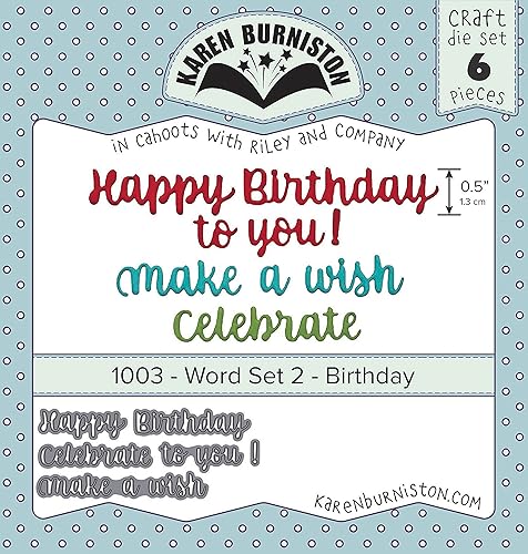 Miniatura 2 de KB Riley 1003 Karen Burniston - Juego de 2 troqueles para cumpleaños