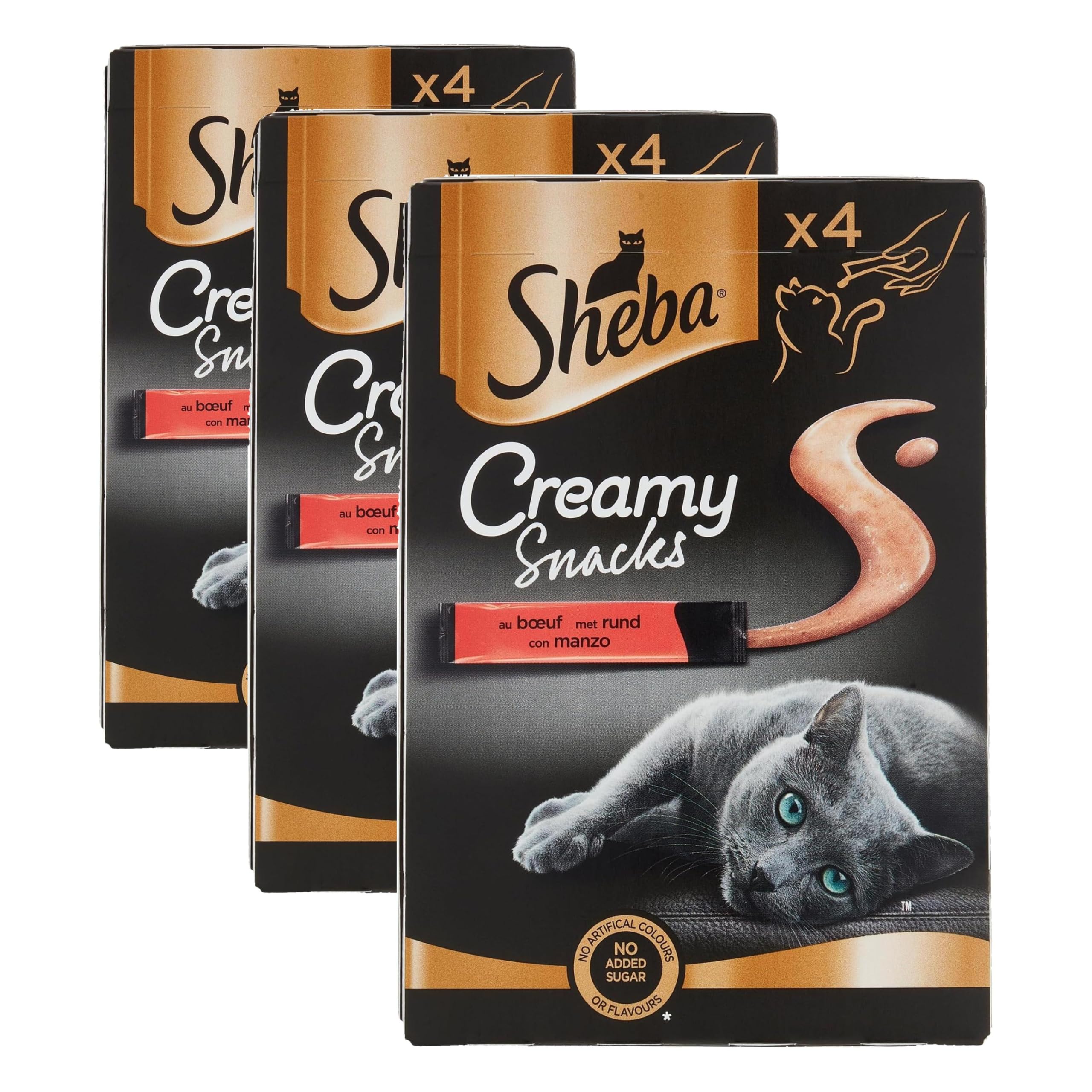 Creamy Snacks Au Boeuf 4 x 12g (Lot de 3)