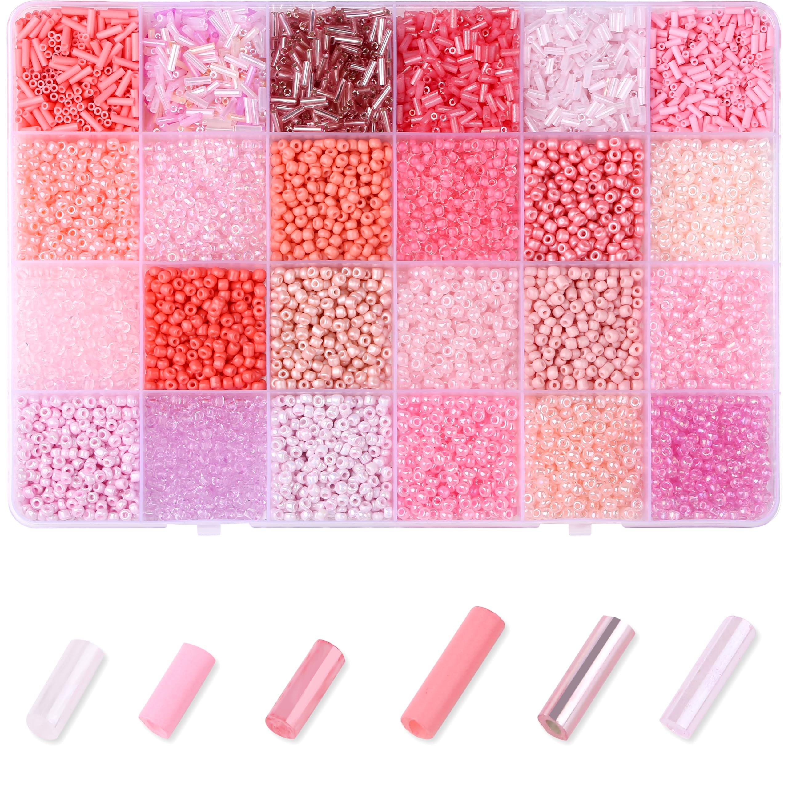 Gold Glass Seed Beads Kit - 7500pcs for Crafting -7