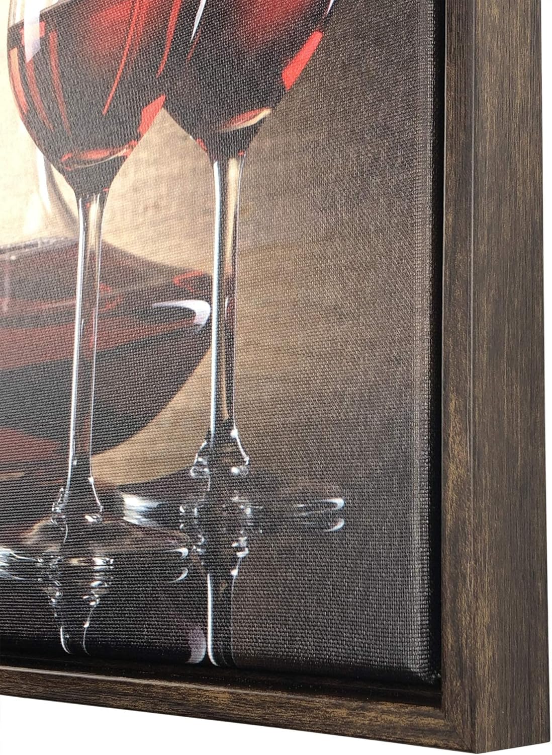 Wieco Art Framed Canvas Wall Art Red Wine Cups Modern 4 Pieces Abstract Canvas Prints Artwork Contemporary Vintage Pictures for kitchen Wall decorations Bar Interior Decor