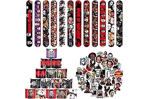 MSJEHQI 86pcs Horror Slap Bracelet