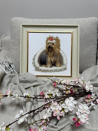 Vista 32 de RIOLIS - Perro salchicha 906, kits de punto de cruz para perros de 9,84 x 9,84 pulgadas, kits de punto de cruz contado, kits de punto de cruz