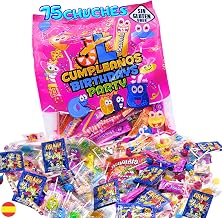 Mega Pack 75 Approx Birthday Chuches Piñata Filled Chuches. Gluten Free Lactose Free Bag for Birthday. Gummies. Candy. Pack Filled Piñatas Kids (Mix 75pcs)