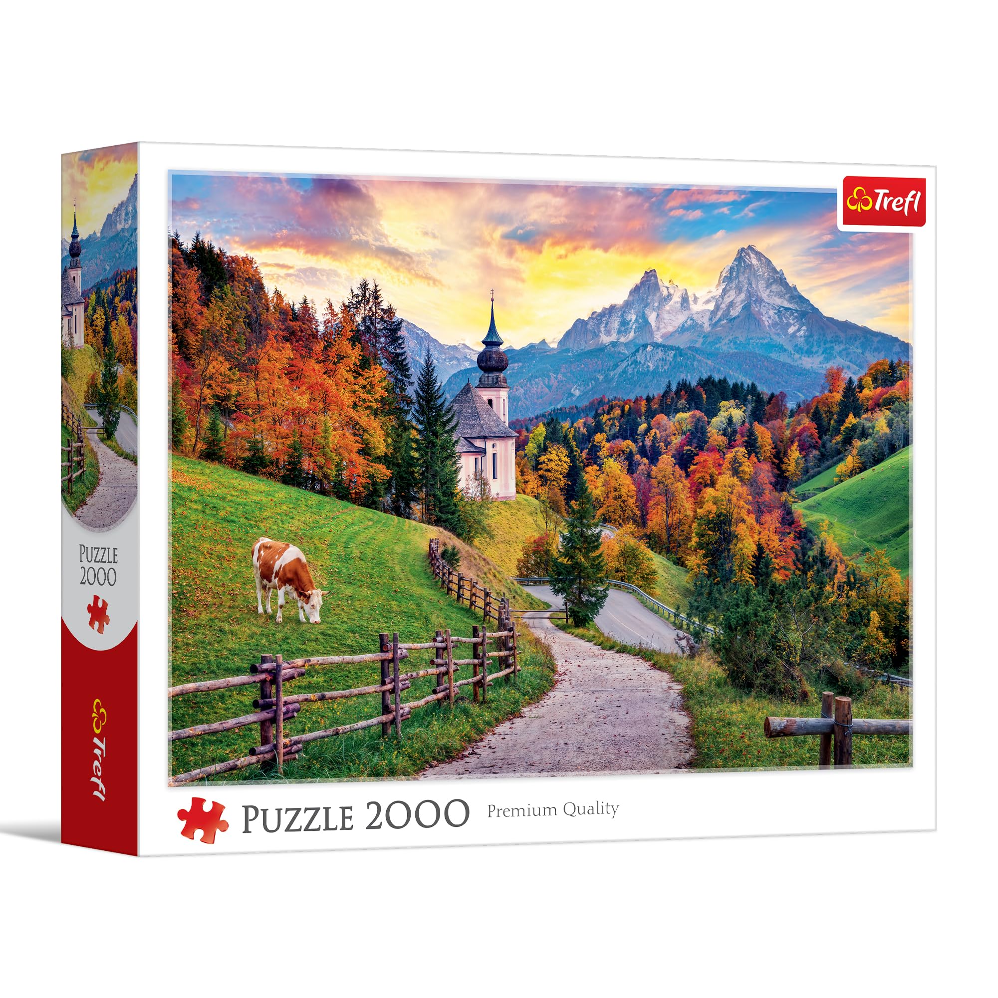 Trefl – Bayerische Alpen im Herbst – 2000 Teile – DIY-Puzzle, kreative Unterhaltung, Klassische Puzzles für Erwachsene und Kinder ab 14 Jahren - 1