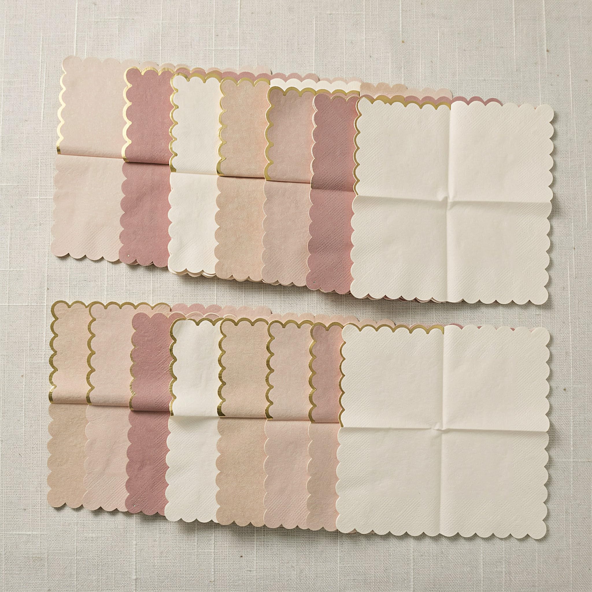 Zerodeko 160 tovaglioli di carta con bordo smerlato e lamina dorata,