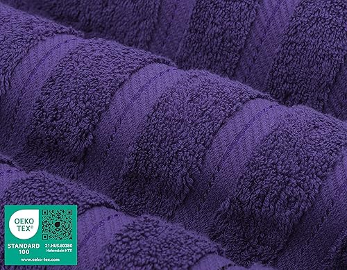 Miniatura 326 de American Soft Linen - Juego de 4 toallas de baño, 100% de algodón turco de 27 x 54 pulgadas, toallas de baño extragrandes, toallas para ducha