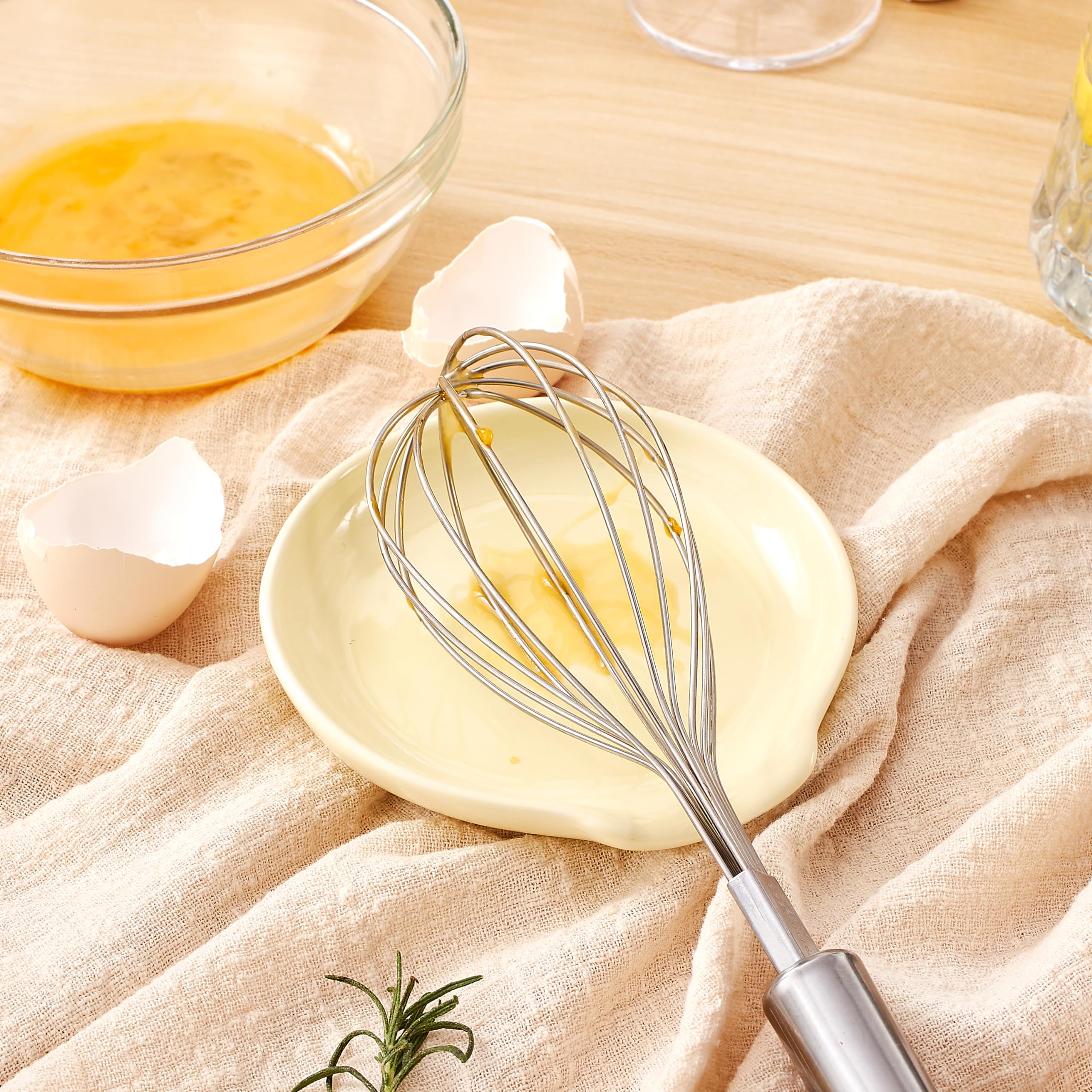 Keramik Löffelablage, Ablage für Essstäbchen & Besteck, passend für Herd und Küchentheke, geeignet für Diverse Küchenutensilien, spülmaschinengeeignet(Creme,11.5 cm)