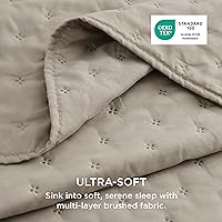 Vista 3 de Bedsure - Juego de edredón tamaño Queen, ultra suave, para dormitorio de estilo granja moderno, cubrecama ligero para todas las estaciones, colcha