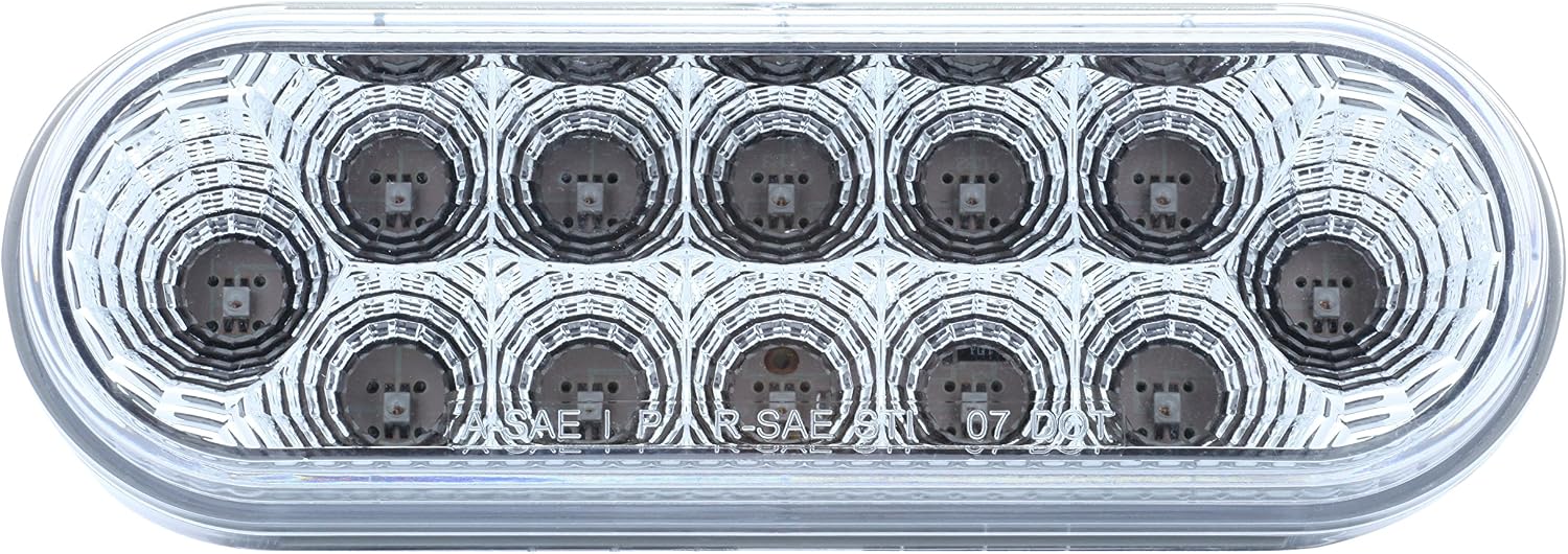 Optronics STL22RCBP Clear Lens Red 6" Oval Sealed LED Light