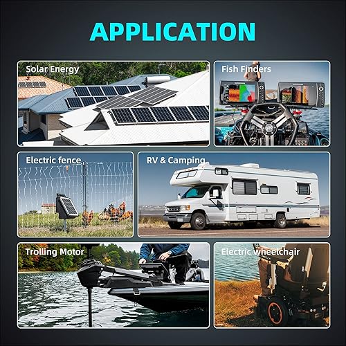 Miniatura 6 de UPLUS - Batería de ciclo profundo de 12 V 100 Ah, LDC12-100M sin mantenimiento, BCI Group 27 baterías de gel recargables para energía solar, RV,