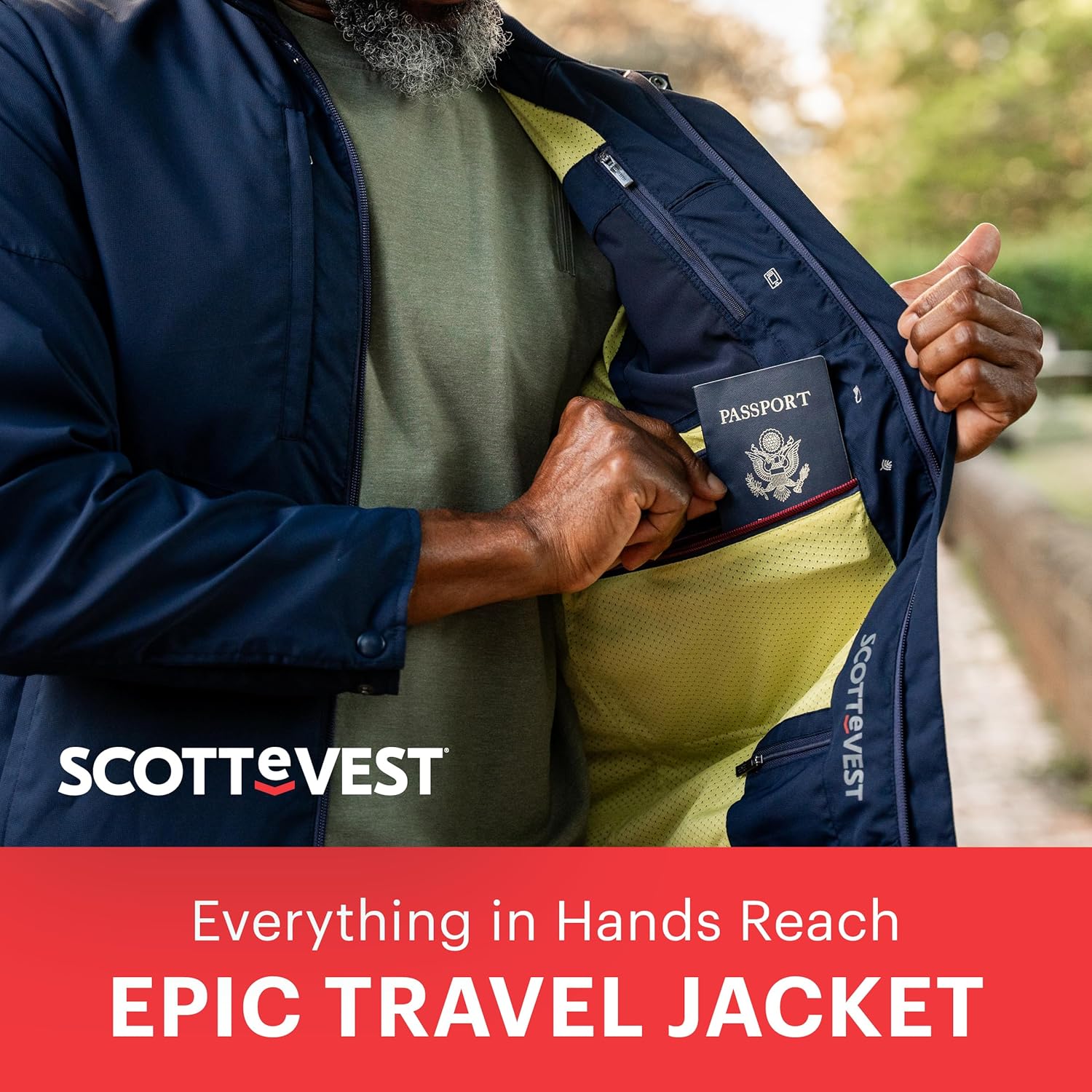 SCOTTeVEST Epic Travel Jacket for Men - 24 Hidden Pockets - Soft Shell Coat - Pickpocket Proof Clothing - Image 4
