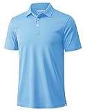 Men's Polo Shirts 3 Buttons Casual Work T Shirts Quick Dry Short Sleeve Golf Shirt Pique Jersey Outdoor Performance