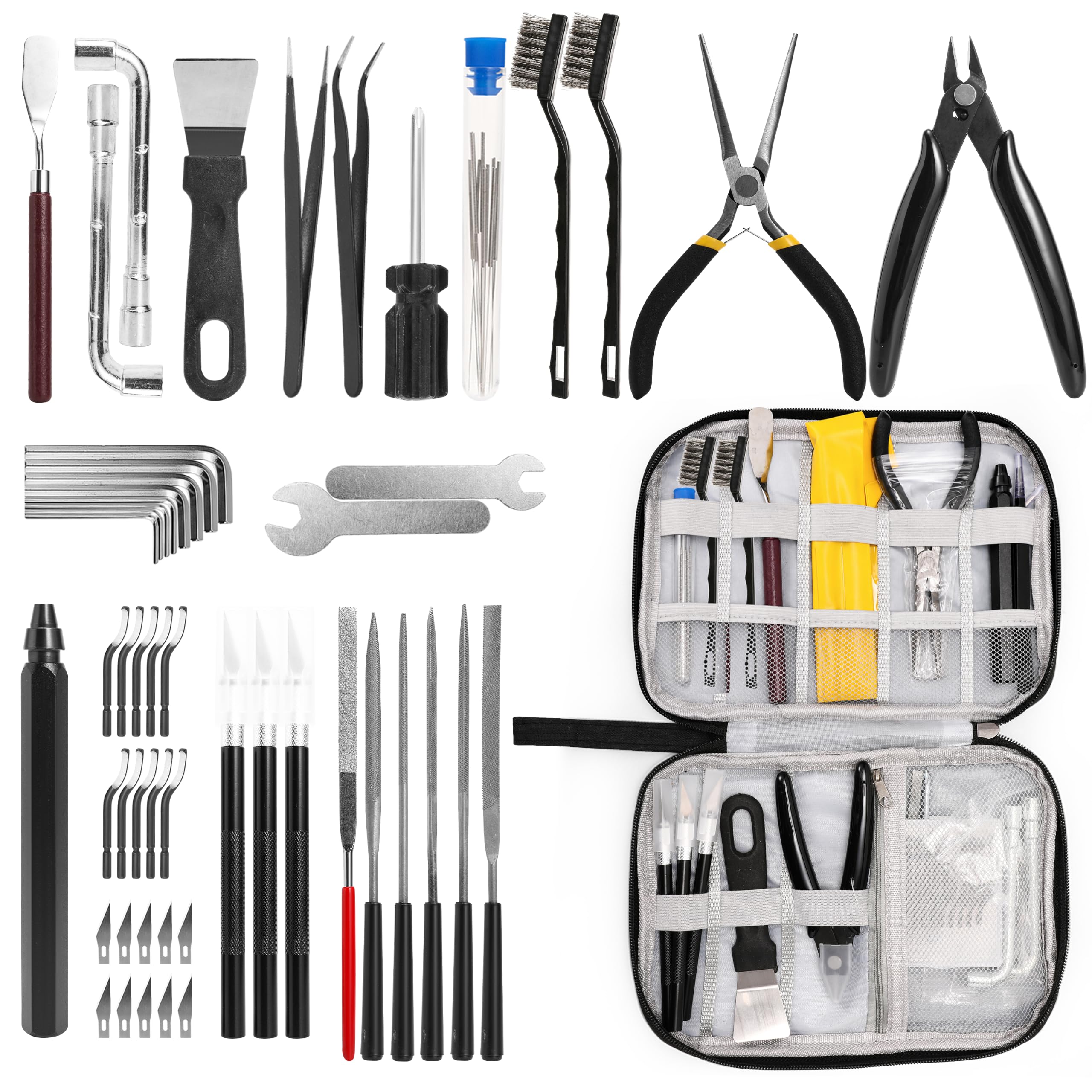 3D Printer Tool Kit - 64 Pcs for Maintenance & Finishing -1