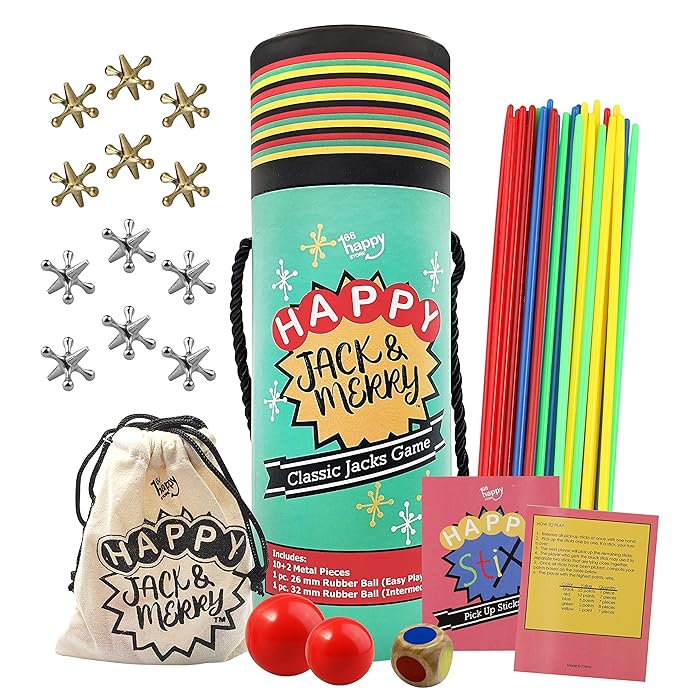 Buy Vintage Metal Jacks Game with Ball Pick Up Sticks and Metal Jax