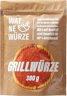 WAT NE WÜRZE Grillgewürze Allround BBQ Rub 300 g | Steak, Spießbraten und Grill Gewürz für alle Sorten von Grillfleisch & Fisch | Grillwürze Marinade für Fleisch zum Grillen, Barbecue oder Braten