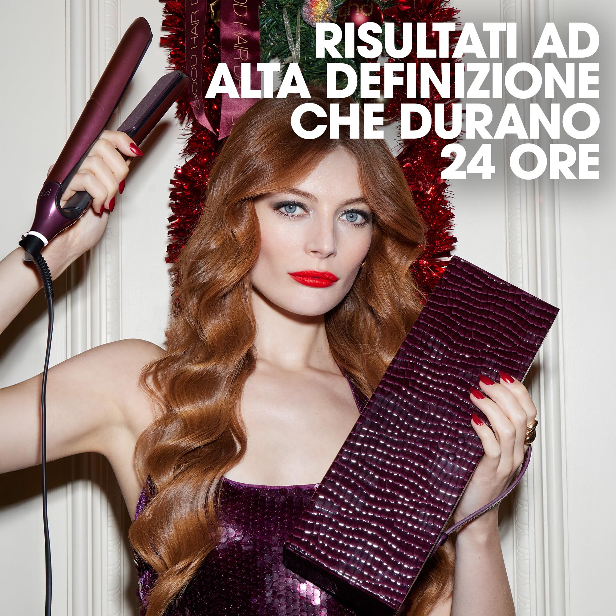 ghd Set Regalo Chronos Cherry Chic, Include Piastra per Capelli Professionale HD Motion-Responsive in Tonalità Rosso Ciliegia ed Elegante Cofanetto Viaggio, Styling Veloce e Risultati Duraturi
