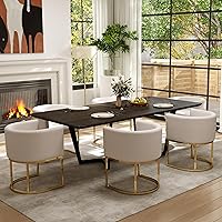 Vista 8 de Silla de Comedor Tapizada, Sillón Lateral Moderno Tipo Barril Tapizado, Sillas de Comedor Tapizadas, Cómodo Sillón, Silla Lateral de Cocina