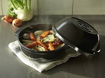 Emile Henry フランス製 パンポット パン焼き器 Amazon.com: Emile Henry Ceramic Bread/Potato Cooker