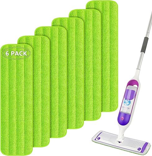 Almohadillas de repuesto para trapeador compatibles con Swiffer PowerMop, almohadillas de microfibra lavables y reutilizables de 15 pulgadas para