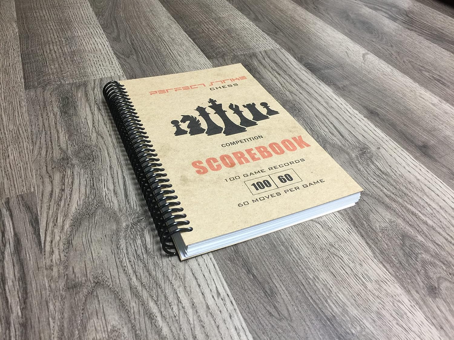 Perfect Strike Chess SCOREBOOK with Rules and Scoring Instructions. Heavy Duty. Practice and Competition. (5.5" x 8.5") LS-100:60 (100 Games per Book)