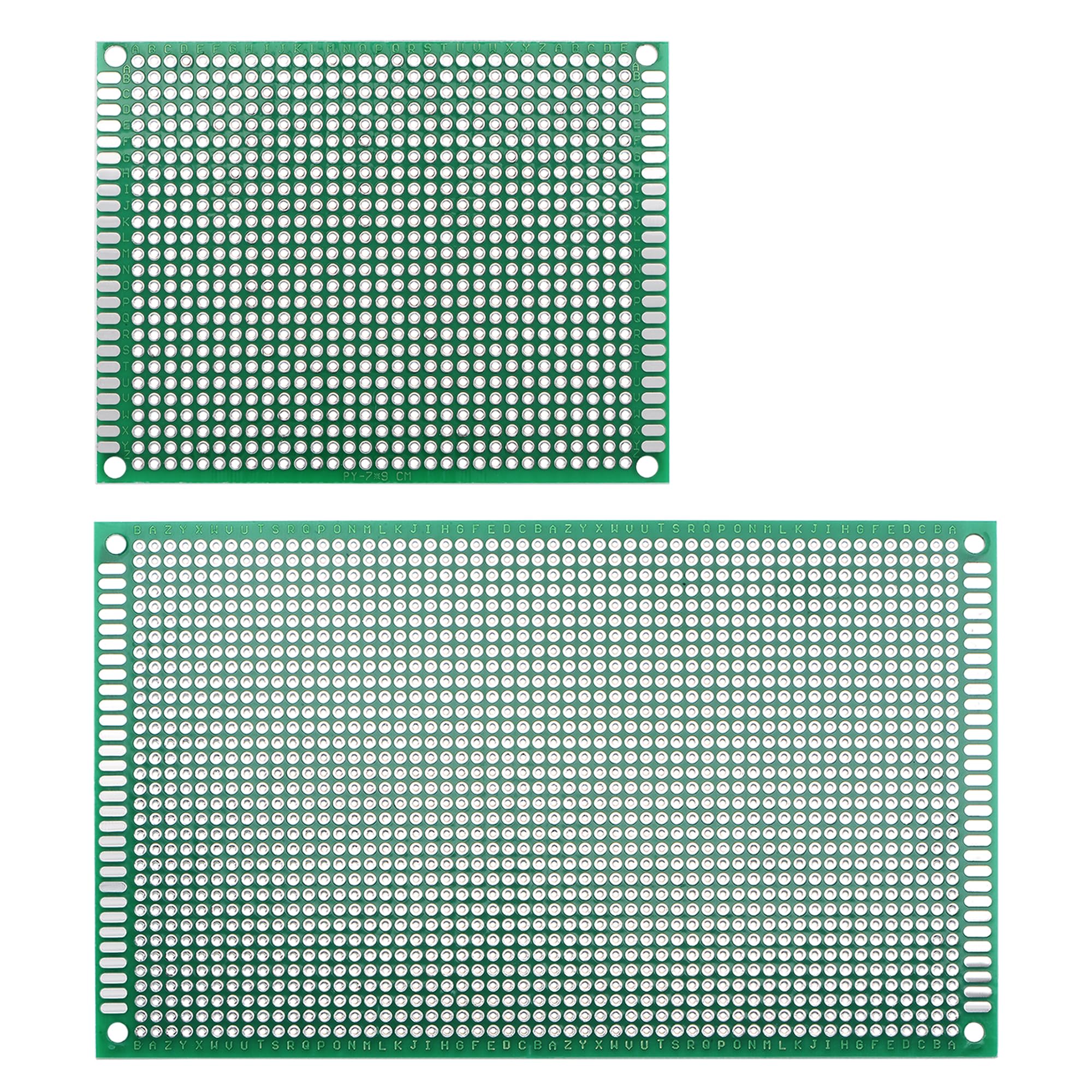 sourcing map 4 szt. dwustronne płytki obwodu drukowanego PCB (2 rozmiary - 7 x 9 9 x 15) płytka prototypowa do samodzielnego lutowania, projektów elektronicznych, test praktyki